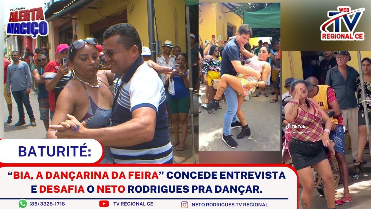 Baturité: “Bia, a dançarina da feira” concede entrevista e desafia Neto Rodrigues pra dançar.
