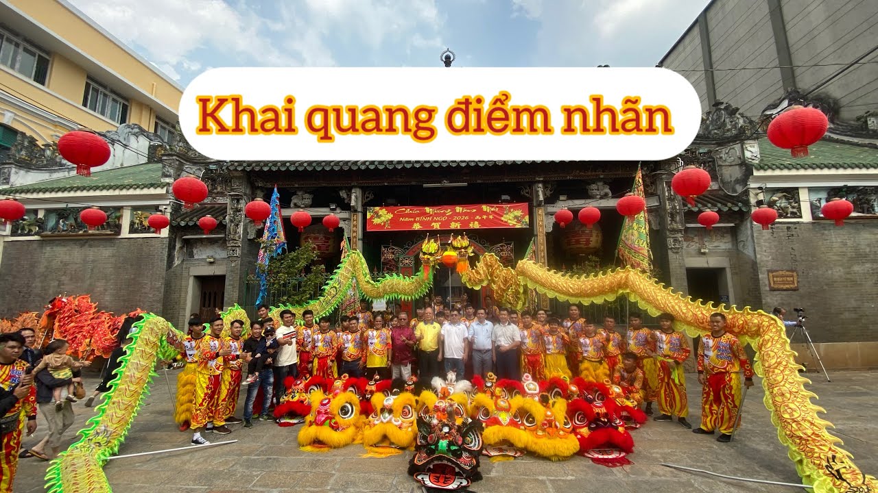 2 đoàn lân sư rồng Khai quang điểm nhãn cùng ngày 25/01/2026 