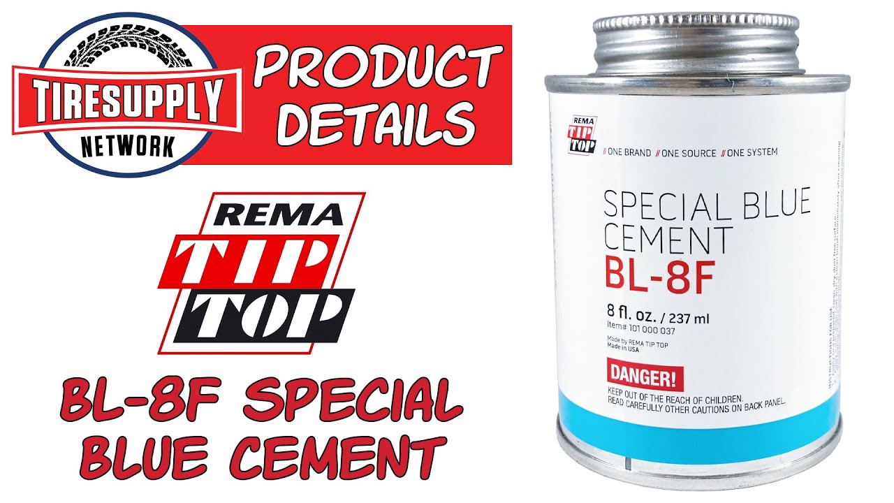 Rema BL-8F Special Blue Tire Repair Cement 8 oz Can - Product Details