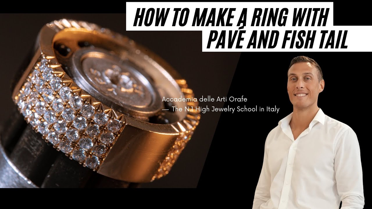 How to make a ring with pavé and Fish Tail | Gerardi Setting School