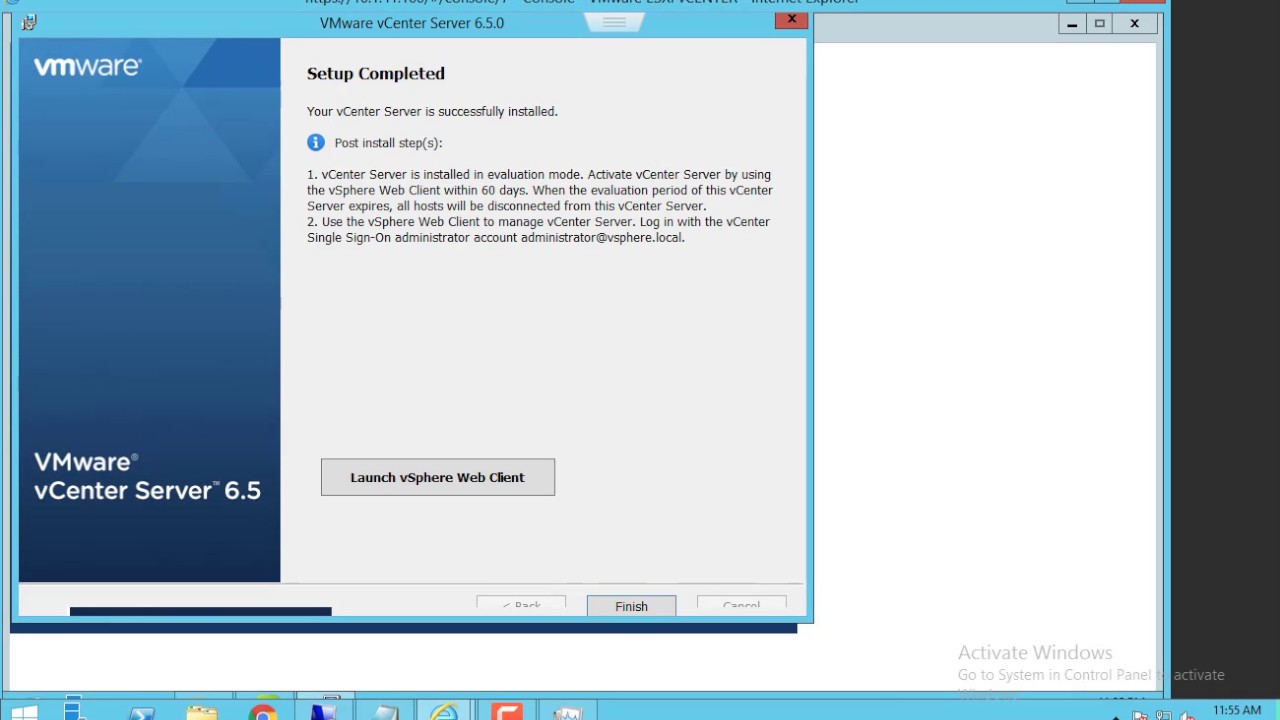 HOW TO INSTALL AND CONFIGURE VMWARE vCENTER SERVER 6.5 ON ESXI 6.5