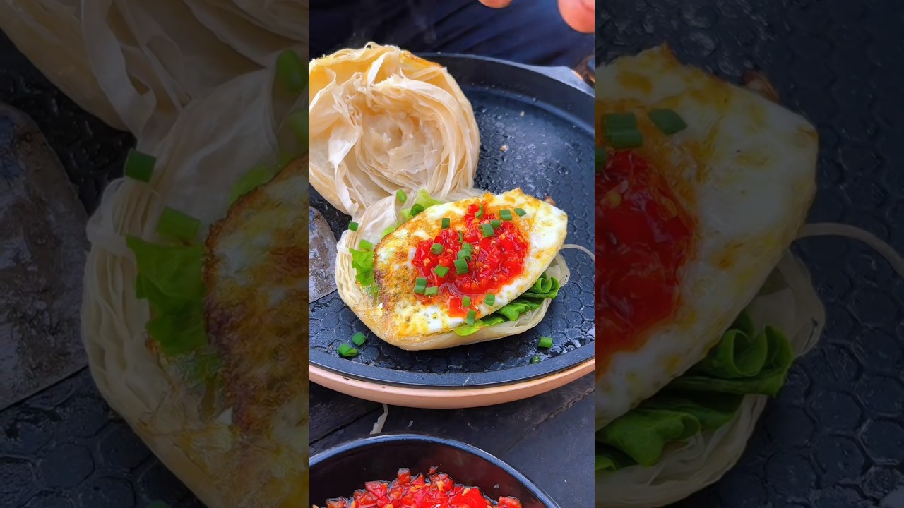 Chinese burger Simple meals for elderly people in the countryside