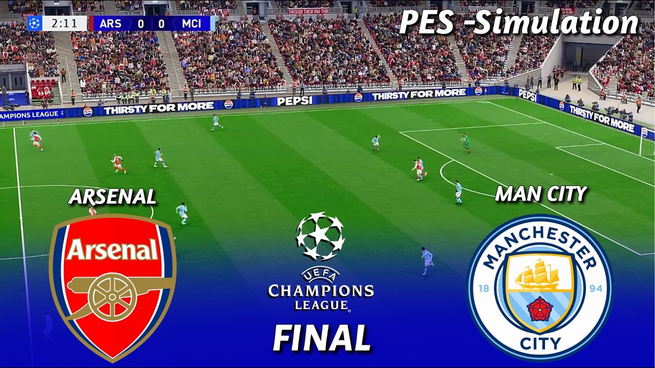 Arsenal vs Manchester City | UEFA Champions League Final | PES 21 Simulation
