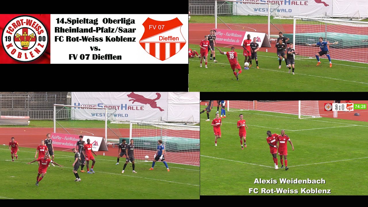 Oberliga Rheinland-Pfalz/Saar: FC Rot-Weiss Koblenz vs. FV 07 Diefflen