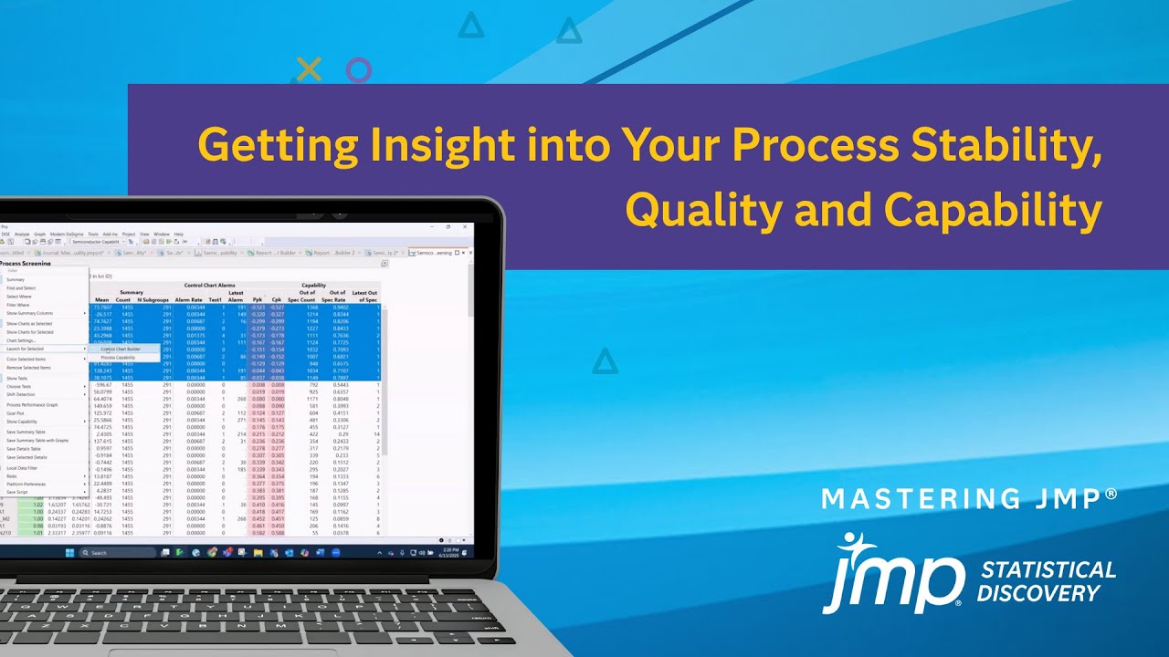 Getting Insight into Your Process Stability, Quality and Capability