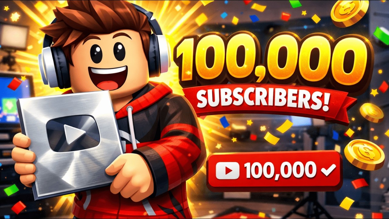 وصلت 100,000 مشترك وأخذت الدرع أخيراً 😱🔥 | Be a YouTuber Roblox