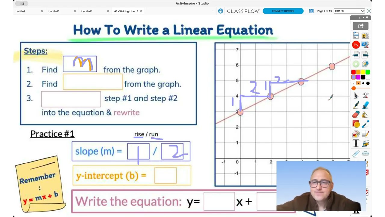 Video Practice 5 Write an Equation from a Line Graph