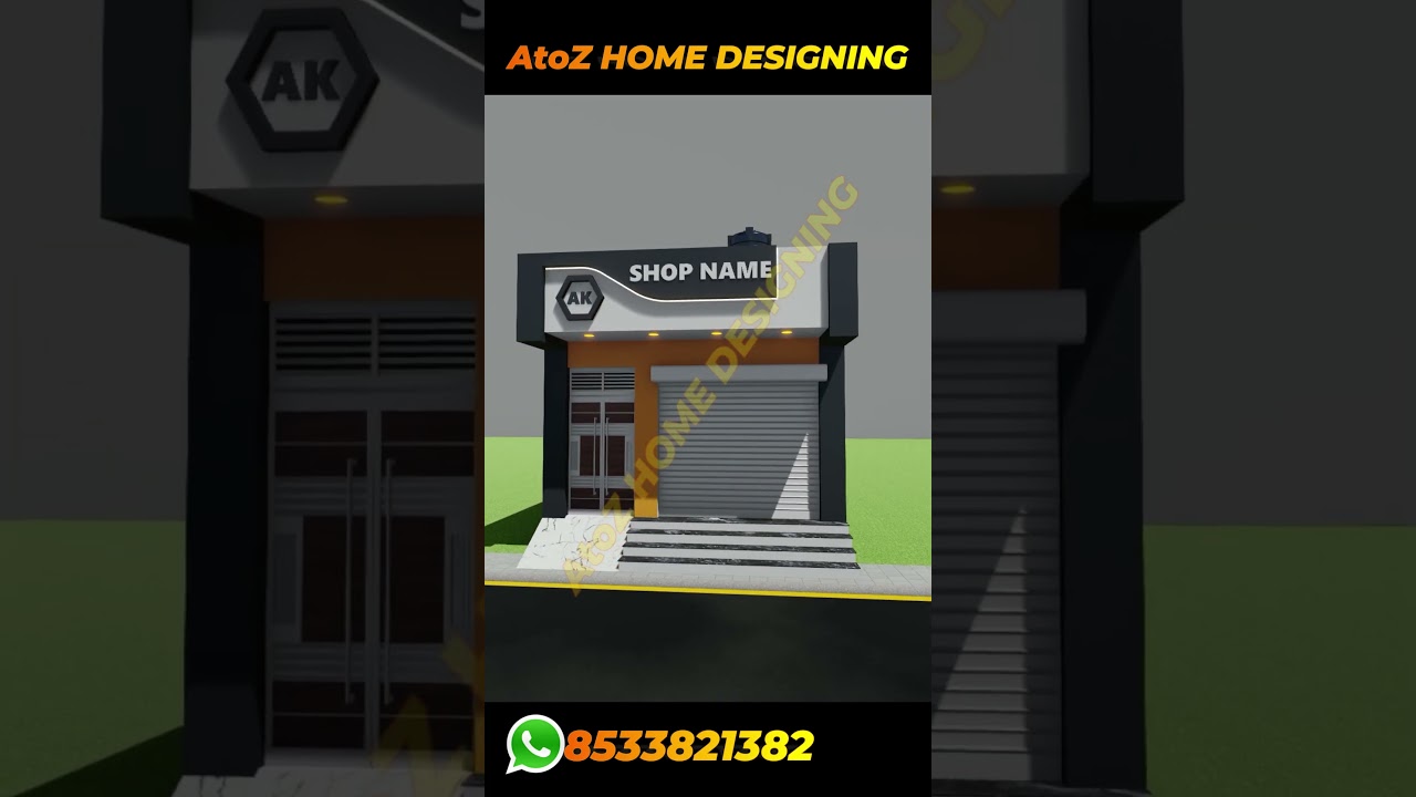 Small Shop With House Plan,17 By 63 Dukan Or Makan Ka Naksha