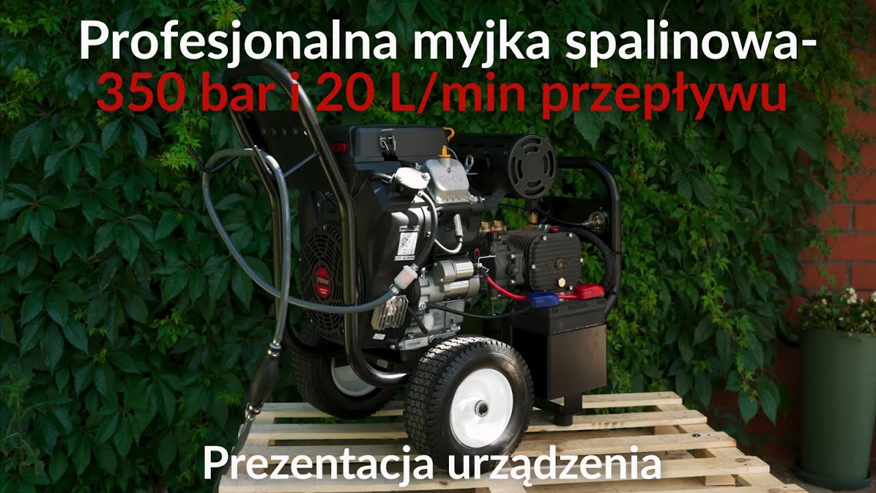 Profesjonalna myjka spalinowa wysokociśnieniowa | Prezentacja urządzenia | 350 bar 20 L/min