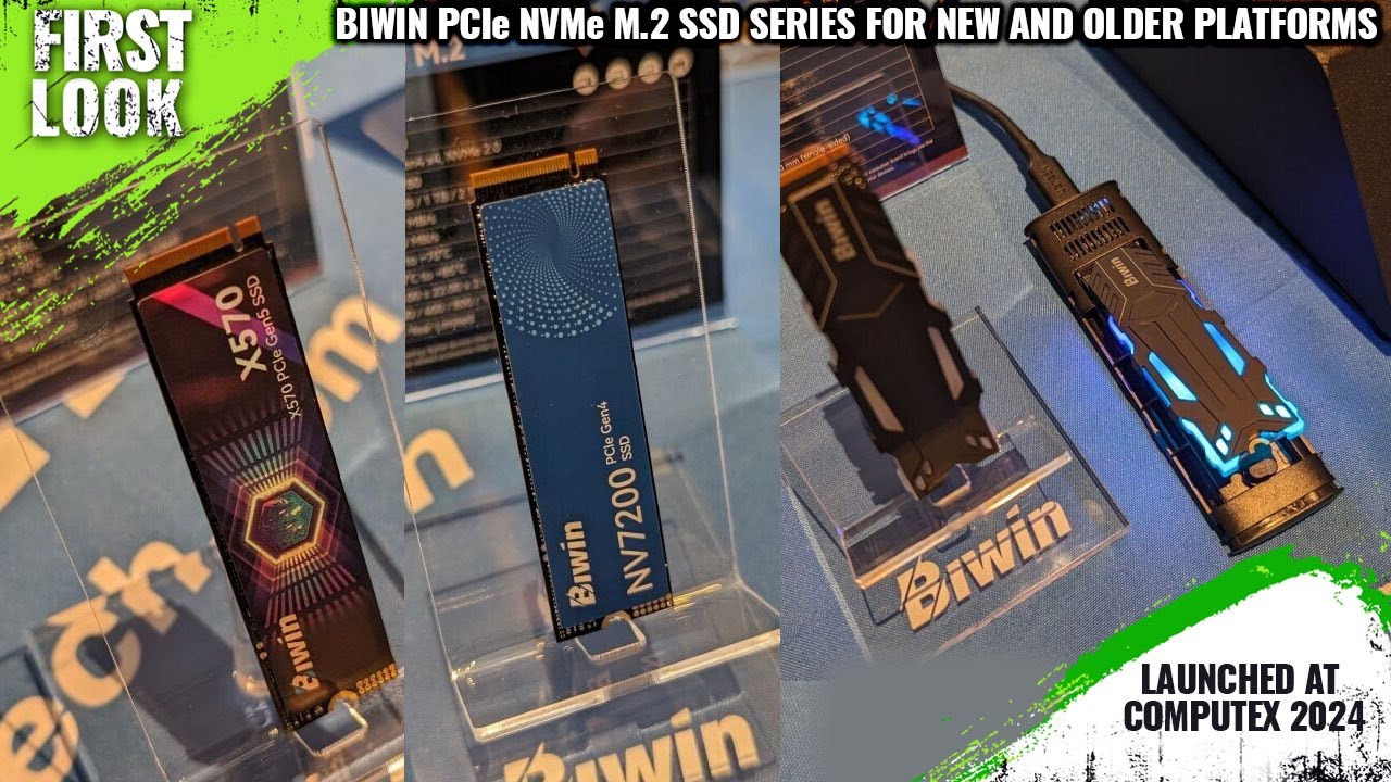 Biwin PCIe M.2 2280 PCIe Gen 5 And Gen 4 to PCIe Gen 3 SSDs Launched At Computex 2024