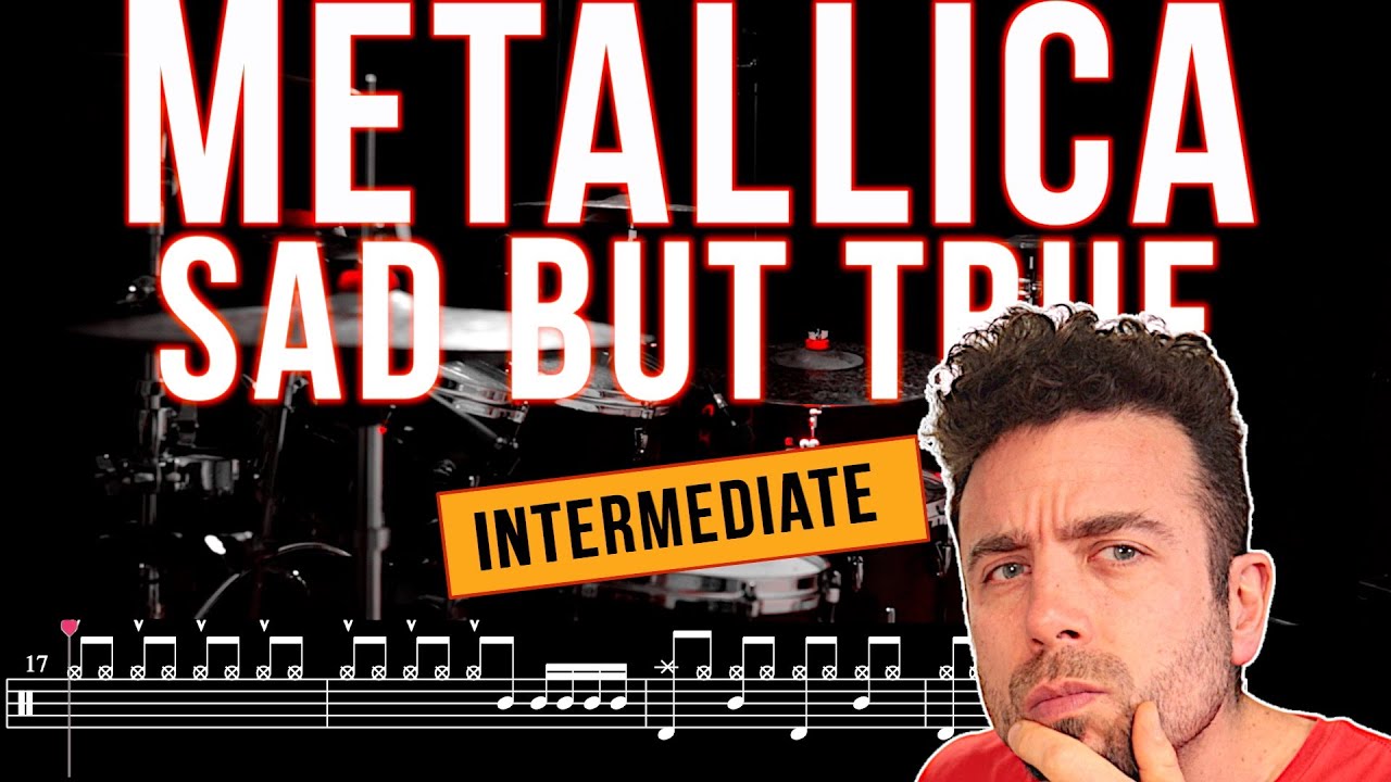 Metallica - Sad But True - Drum cover (with scrolling drum score)