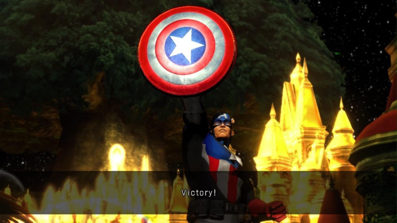 ULTIMATE MARVEL VS. CAPCOM 3_arcade mode captain america Iron man and Hulk