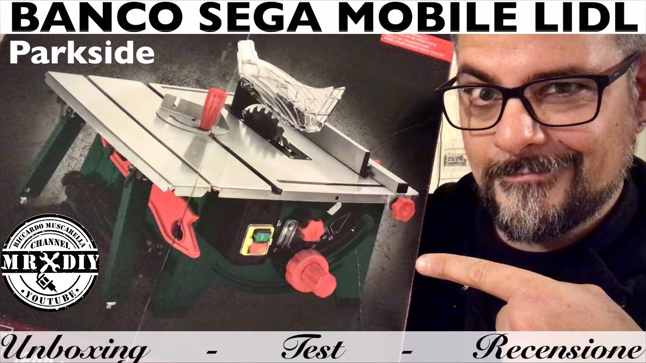 SEGA CIRCOLARE MOBILE DA BANCO. Lidl Parkside. PMTS 210 A1. Banco sega piccolo estensibile.