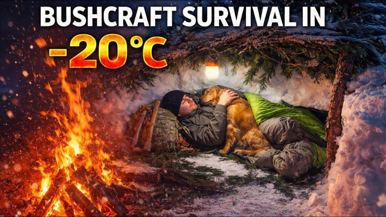 Sleeping Alone in a Snow Shelter at -20°C | Solo Winter Bushcraft