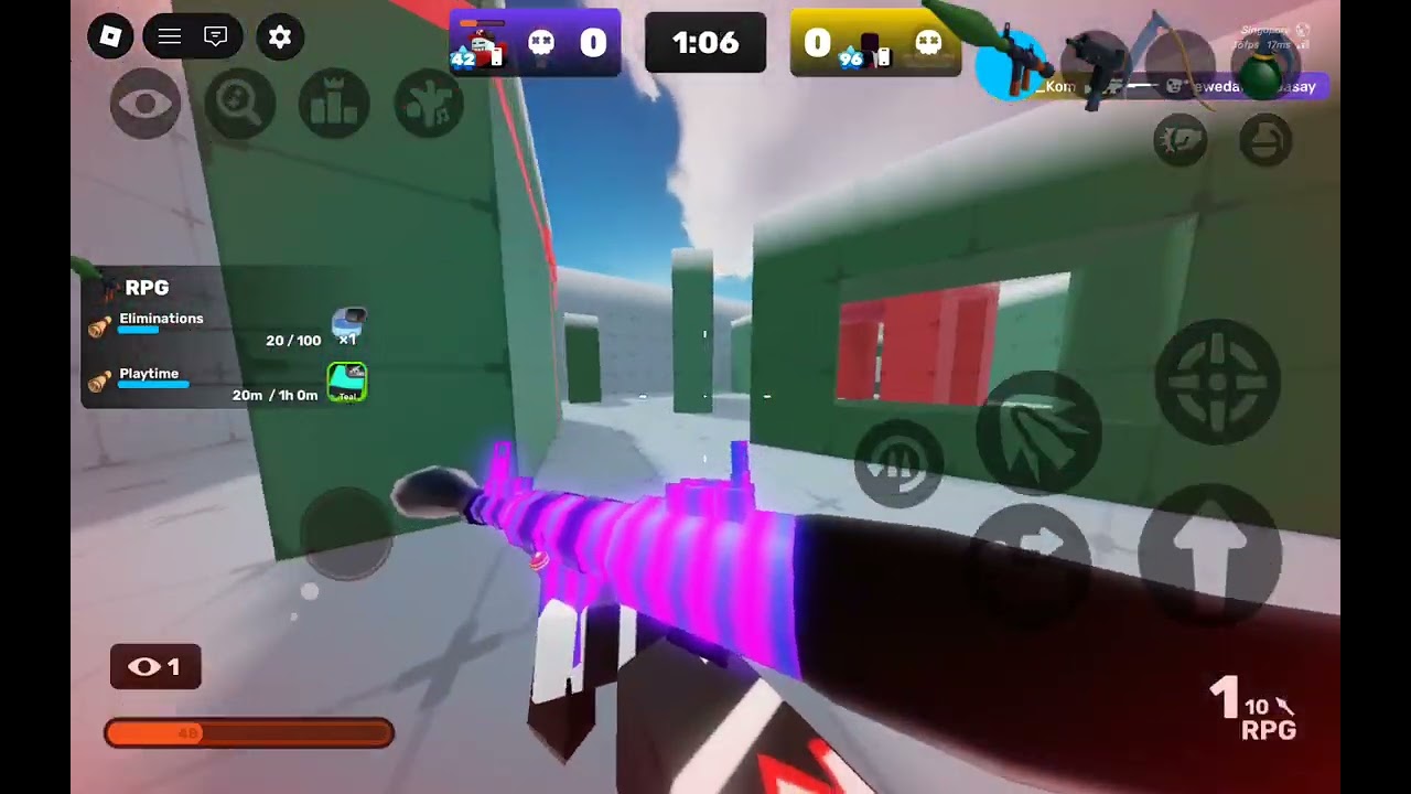 A footage of me getting a 6 win streak and losing it in RIVALS [Roblox]