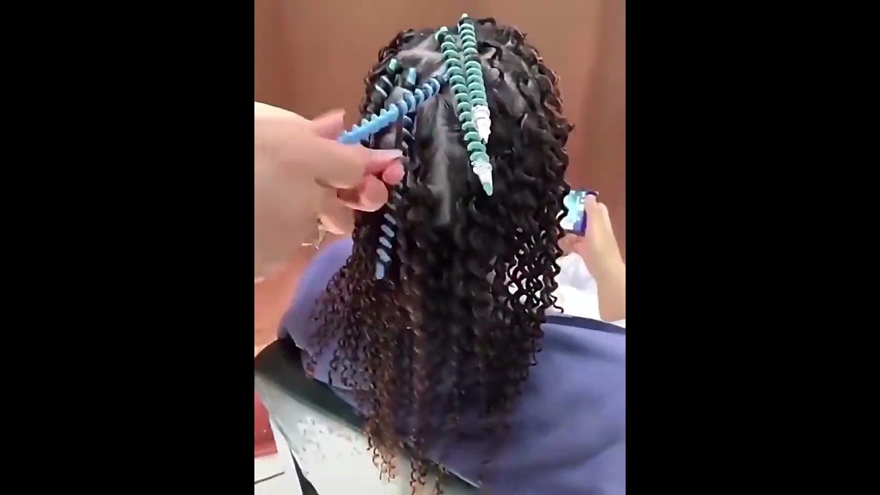 20pcs Hair Curler Set Spiral Hair Perm Rods DIY Plastic Barber Hairdressing Styling Curling Perm Rod