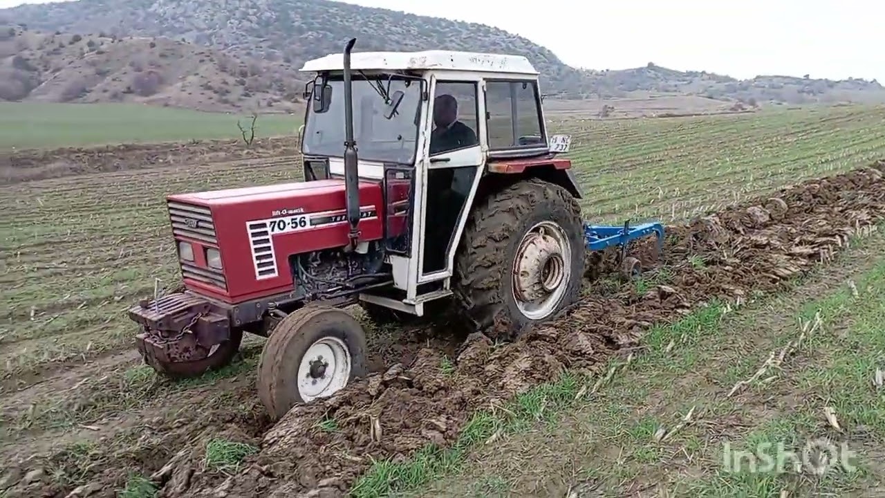NEW HOLLAND TD80D İLE FİAT 7056  SLAJLIK MISIR TARLASINDA SERT SÜRÜM YAPIYORUM