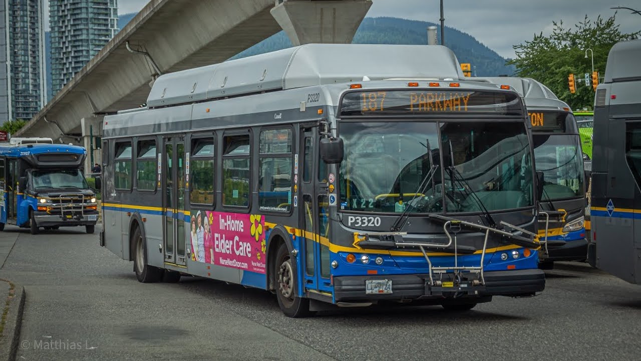 Coast Mountain Bus Company 3320 (2006 New Flyer C40LFR) on route 187 Parkway (round trip)