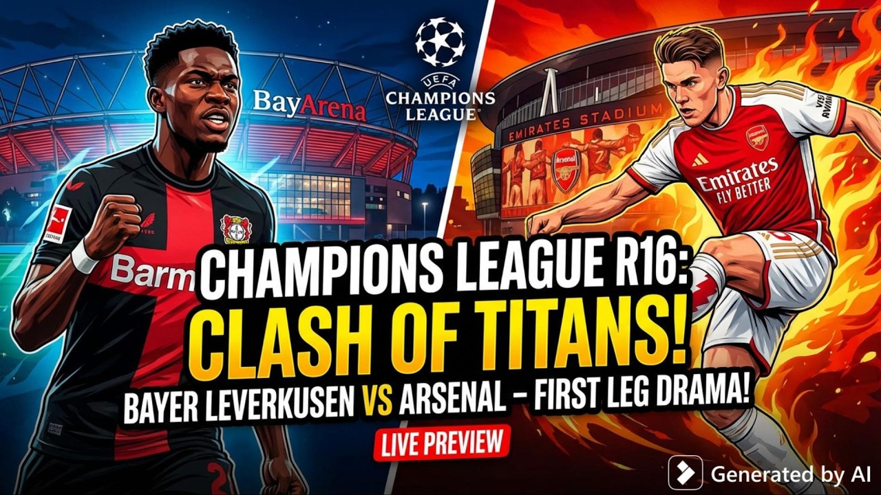 Bayer Leverkusen vs. Arsenal Champions League Round of 16 (1st Leg)