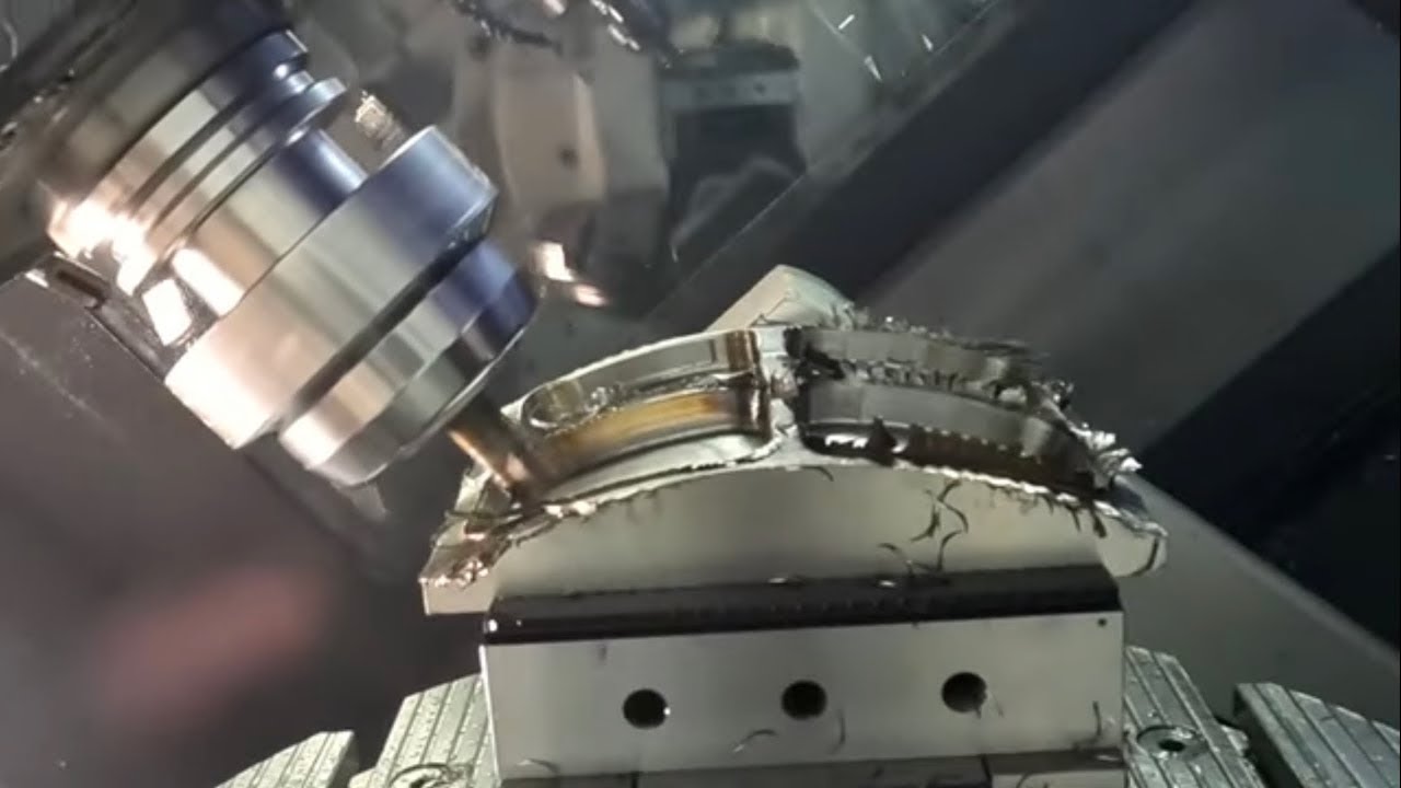 5 Axis SWARF Toolpath | Ceramic End mill in Inconel 718
