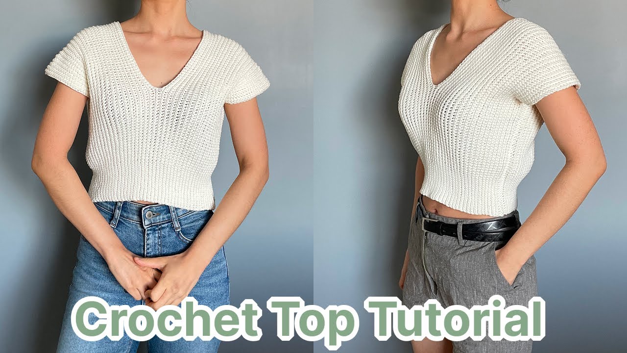 SUB) Crochet Pure V Top Tutorial