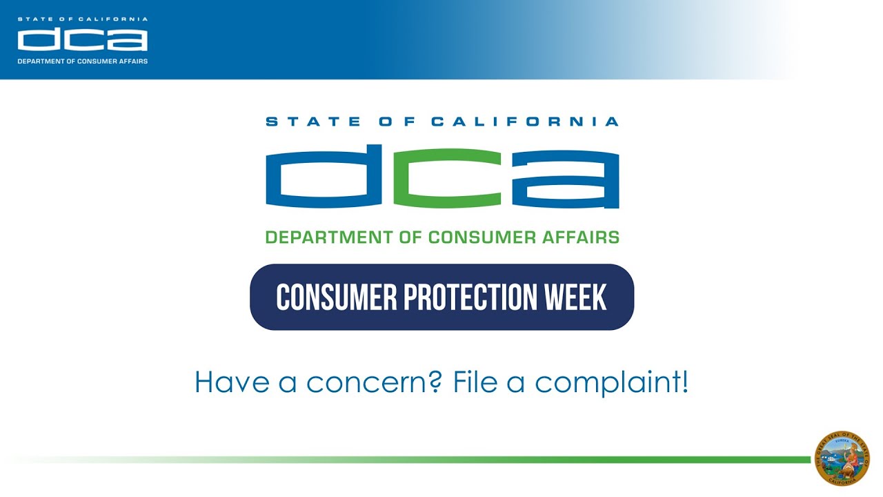 Consumer Protection Week: Have a concern? File a complaint!