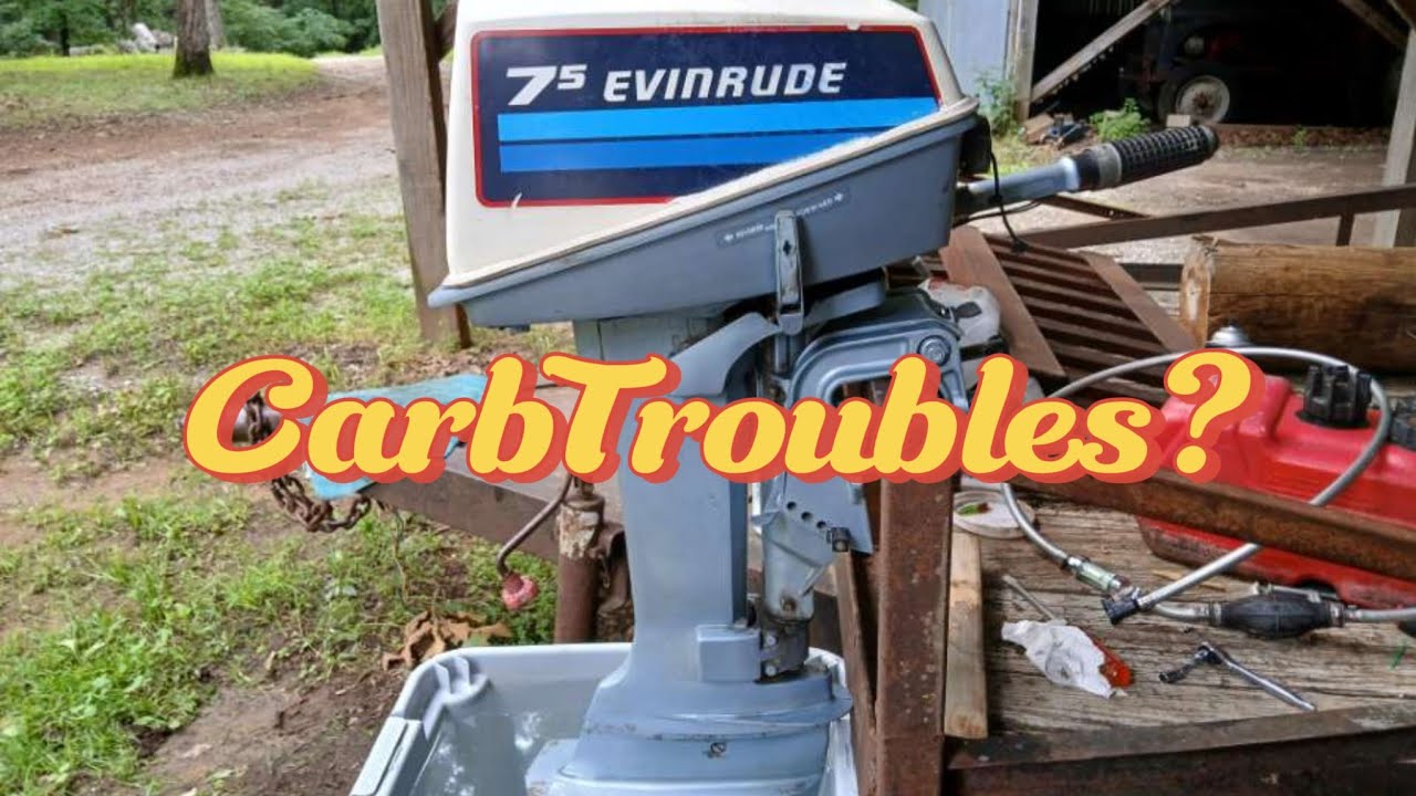 Carburetor cleaning on Evinrude 7.5hp outboard motor