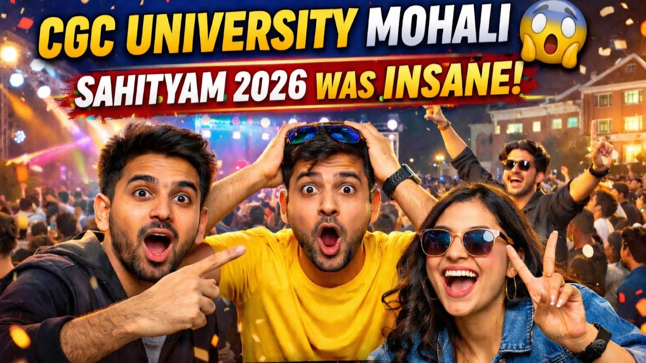 WELCOME TO CGC UNIVERSITY MOHALI SAHITYAM 2026🔥 Full enjoy #cgcuniversitymohali #vlog #cgcjhanjeri 