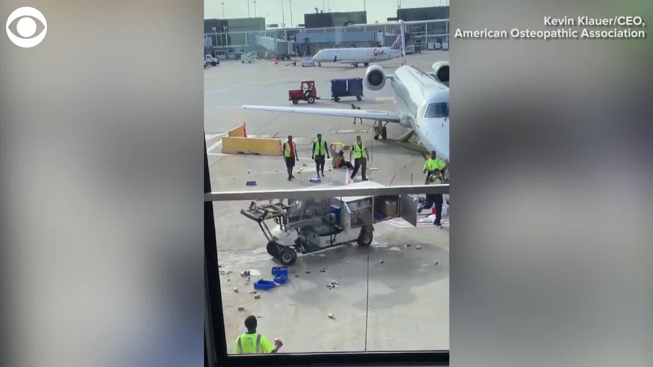 A catering cart spun out of control at Chicago's O'Hare International Airport
