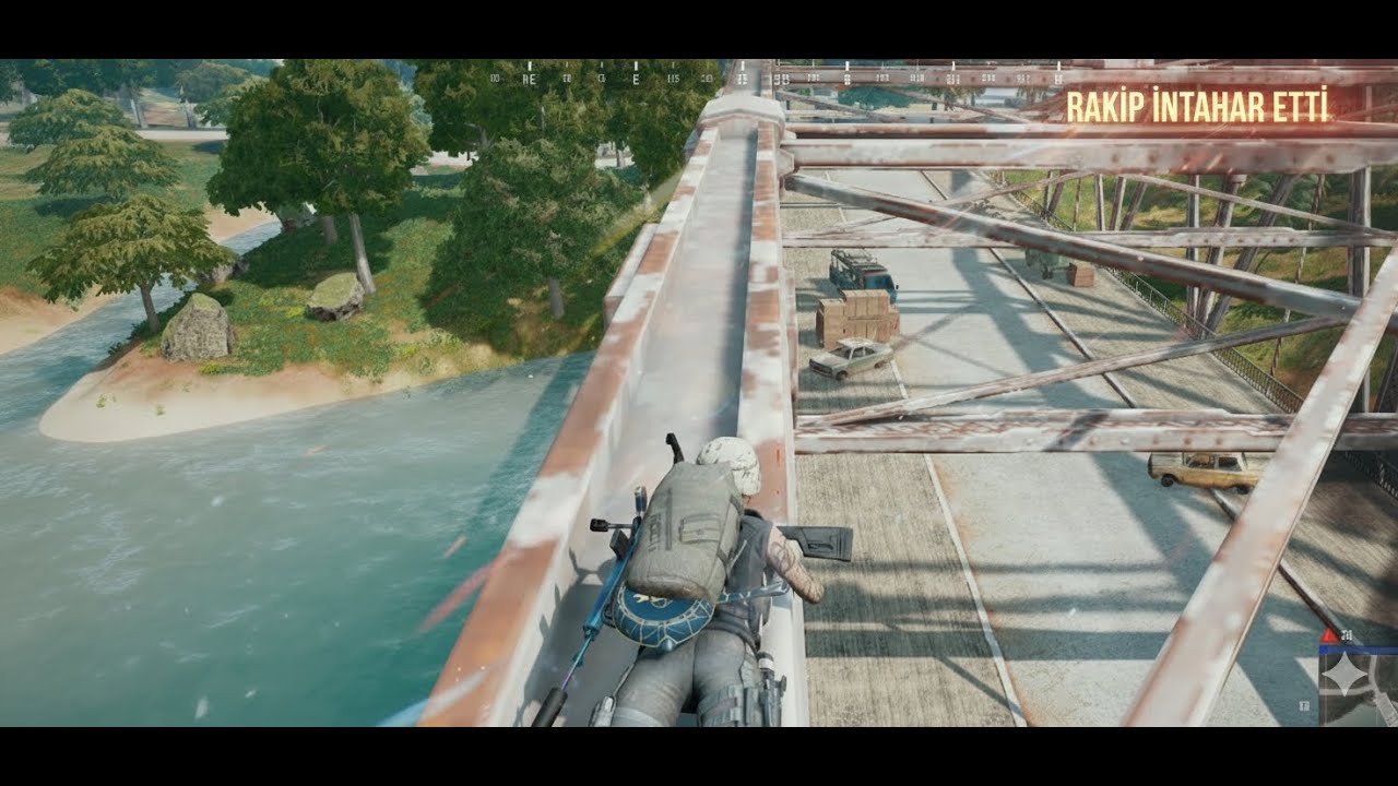 KÖPRÜDE PUSU (PUBG SQUAD) SANHOK 🛑RAKİP İNTAHAR ETTİ 
