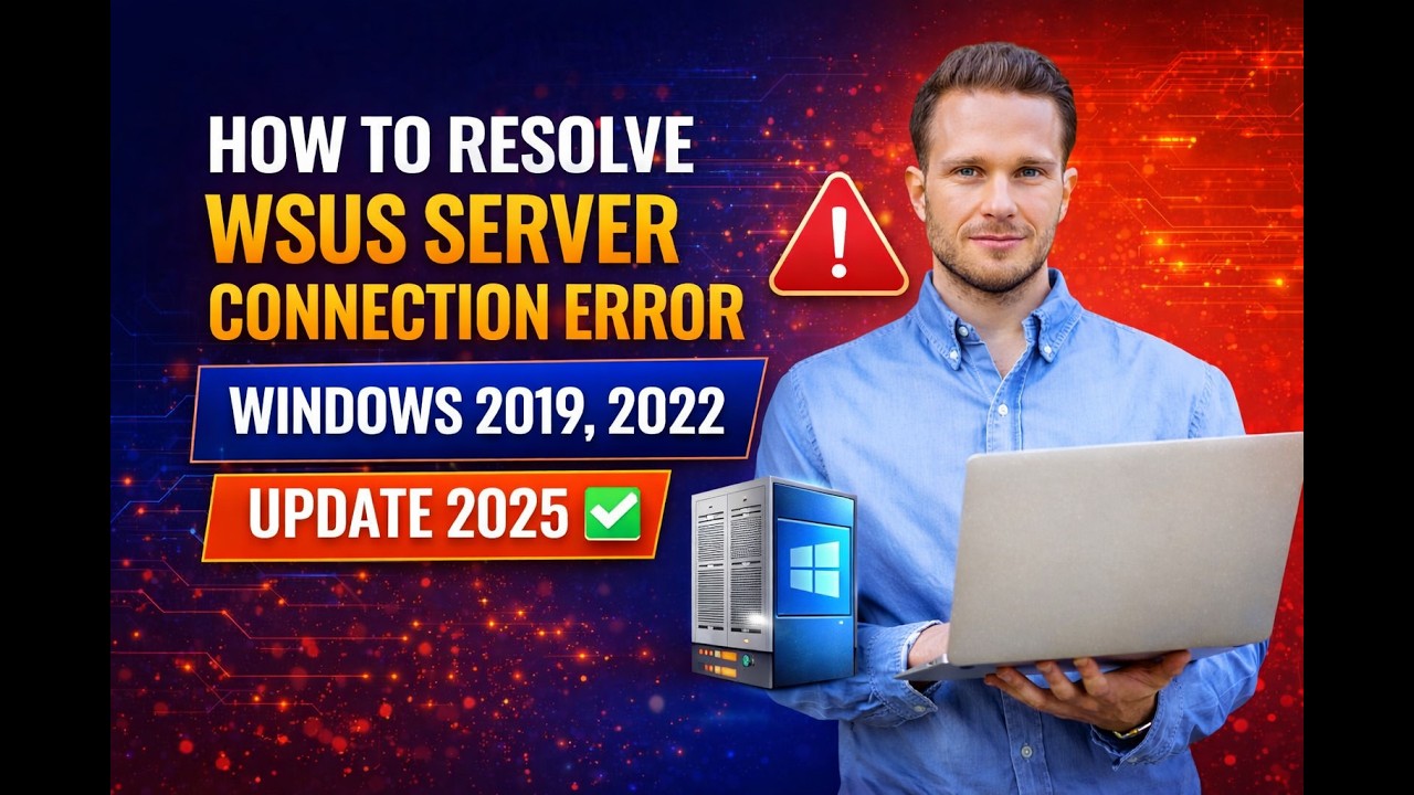 How to Resolve WSUS Server Connection Error : Windows 2019 ,  2022 Update 2025 ✅