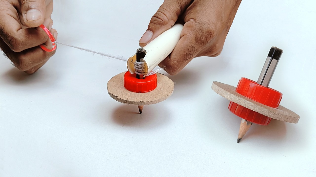 How to make Beyblade with launcher at home | DIY Beyblade | Handmade toys