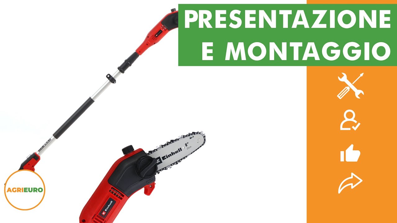 Presentazione e montaggio Einhell GC-EC 7520 T - Potatore elettrico su asta