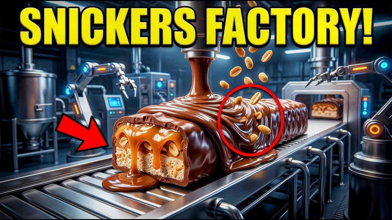 Inside the Snickers Factory 🍫 | How Millions of Snickers Bars Are Made Every Day
