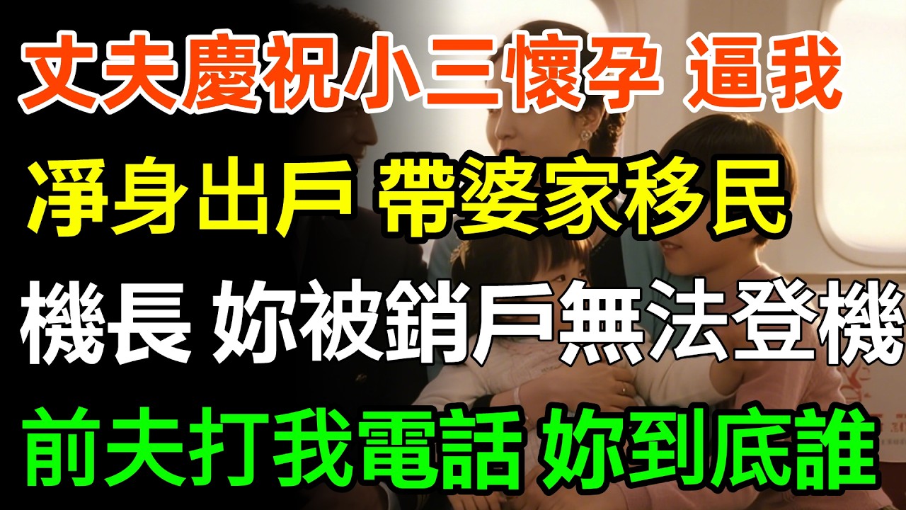 丈夫為慶祝小三懷孕，果斷逼我凈身出戶，帶婆家5口移民美國，機長「妳們被銷戶了無法登機」前夫打我66通電話：妳到底是誰？#故事分享 #情感 #家庭