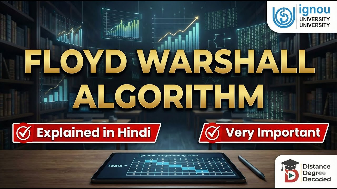 Very Important! Floyd Warshall Algorithm Explained in Hindi 🔥 | All Pairs Shortest Path | MCS-211