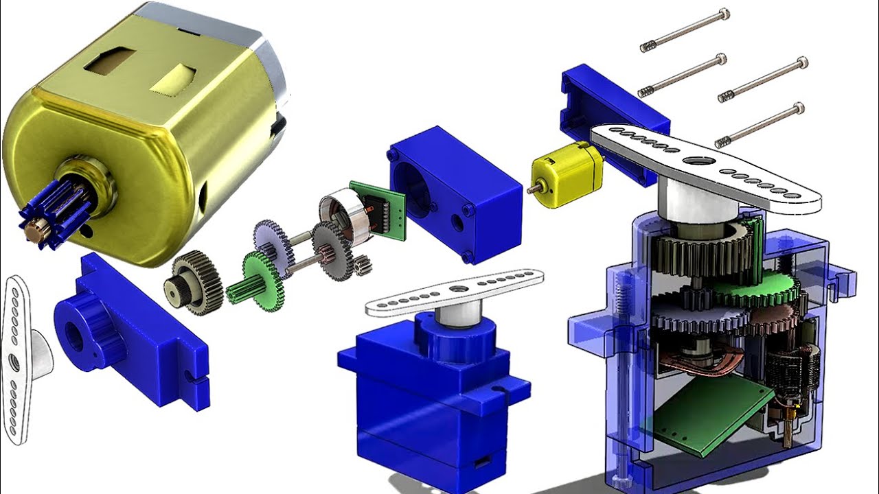 SolidWorks RE Tutorial # 363 :  Servo Motor complete video
