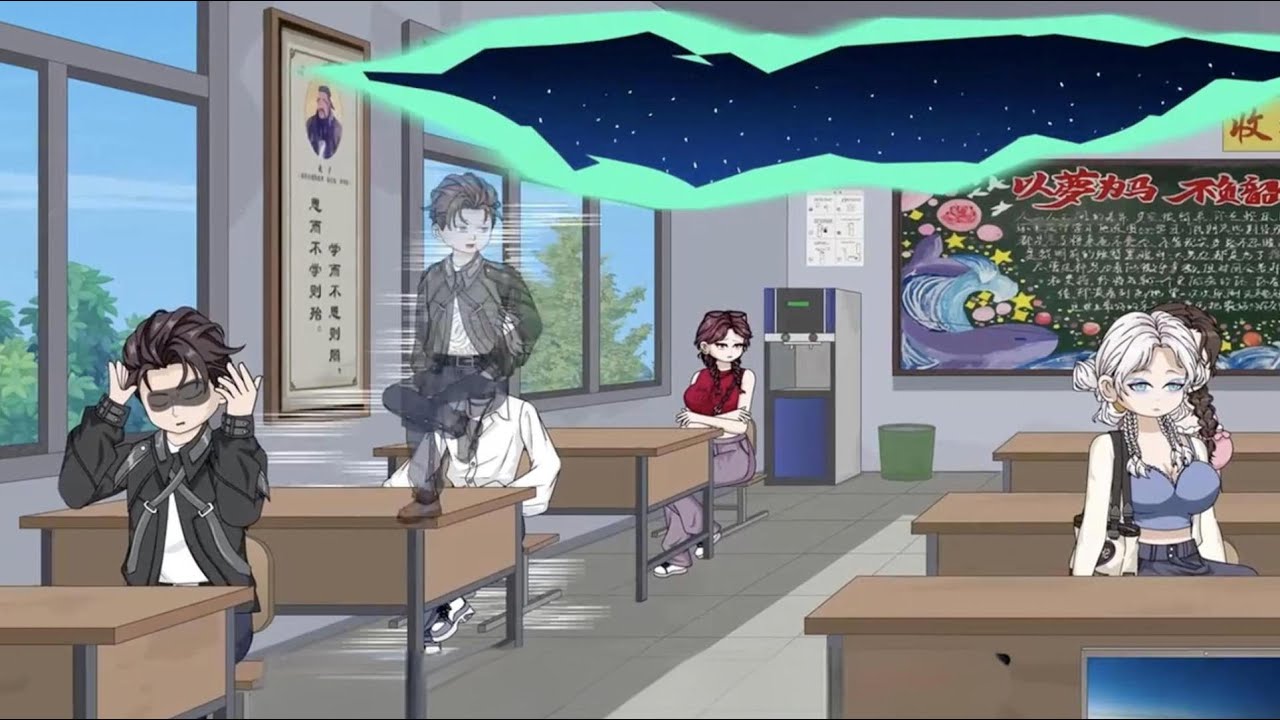 青梅校花不知道我也重生了，还和上一世一样神气，刚下课就站在教室中间 所有人注意啦，今天是我生日，请大家去泳池别墅开派对！#沙雕动画