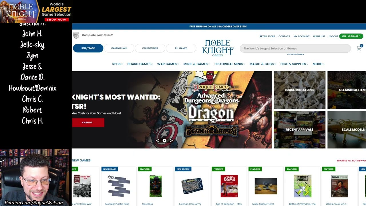 Список самых желанных покупок от Noble Knight Games - TSR!