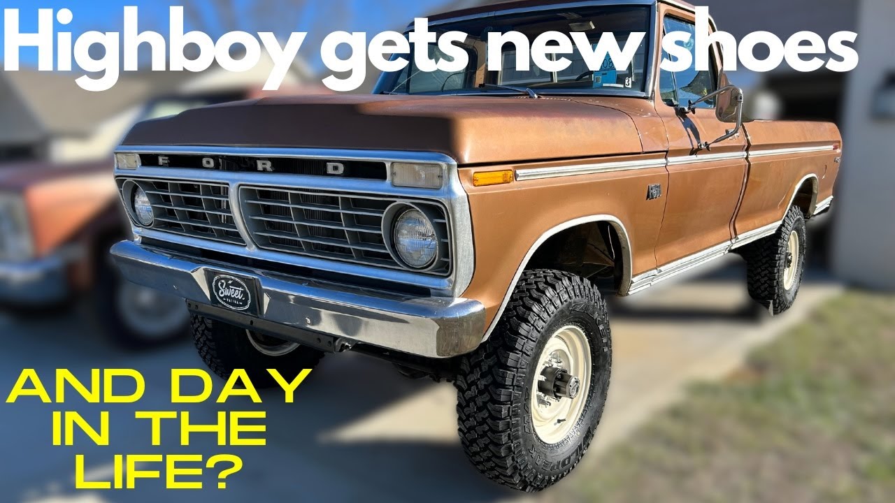 1975 Ford Highboy Gets Some Much Needed Attention!! ~ Wheel Upgrade ~ #ford #trucks #4x4 #vlog
