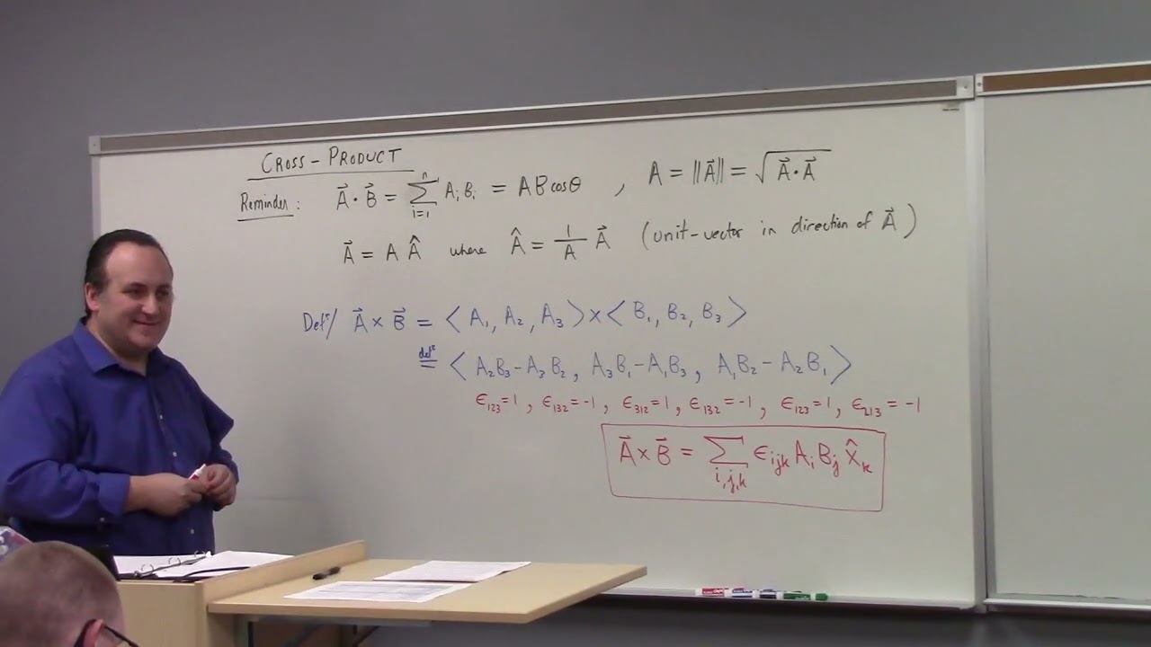Multivariate Calculus: Cross Product in three dimensions, 1-21-26