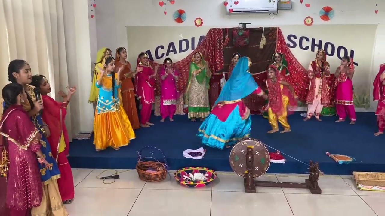Punjabi culture, with mesmerizing performances of Giddha by Students of Acadia World School Sunam