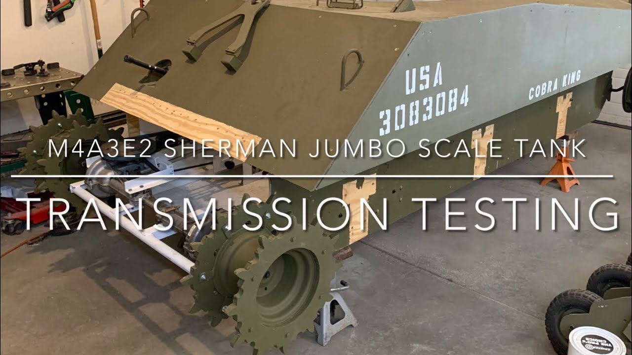 M4A3E2 Sherman Jumbo Scale Tank - Transmission Testing