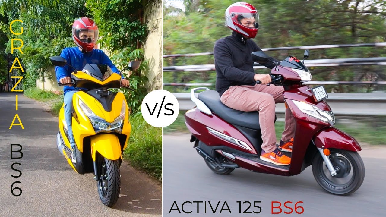 Honda Grazia BS-6 v/s Honda Activa 125 BS-6 detailed comparison.