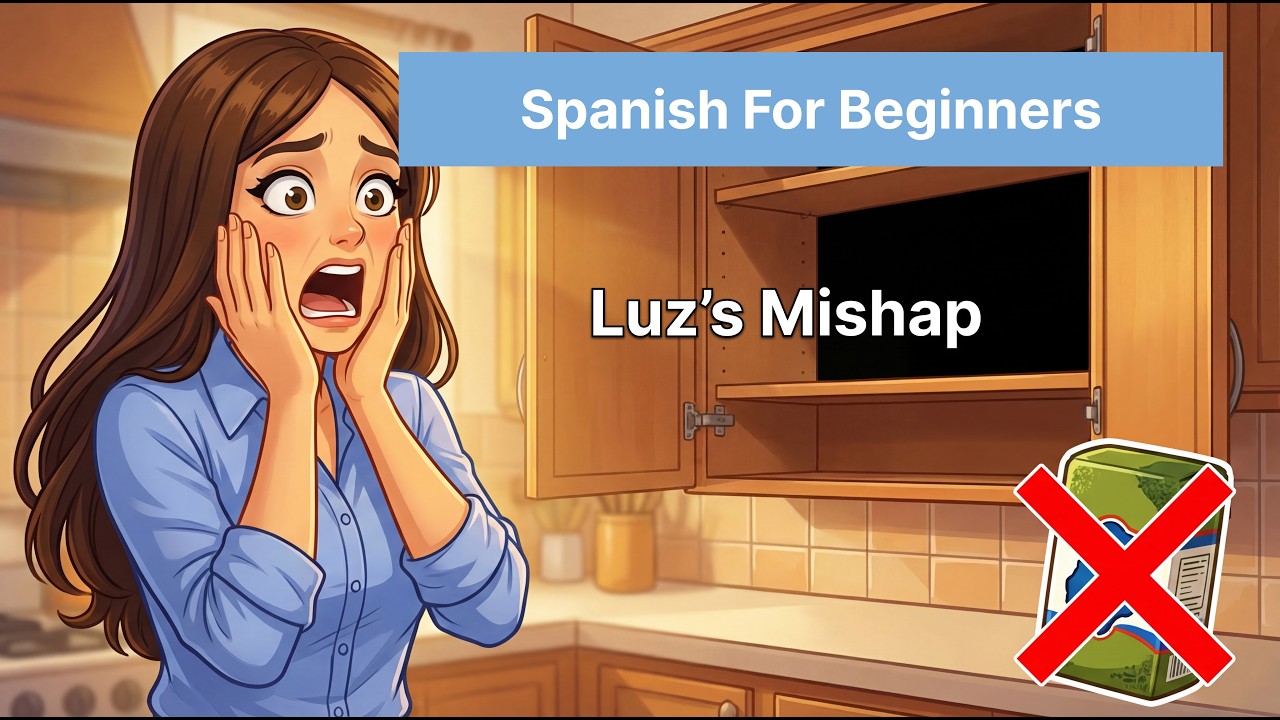 Very Simple Spanish Story for Beginners (A1–A2) -  Luz's Mishap