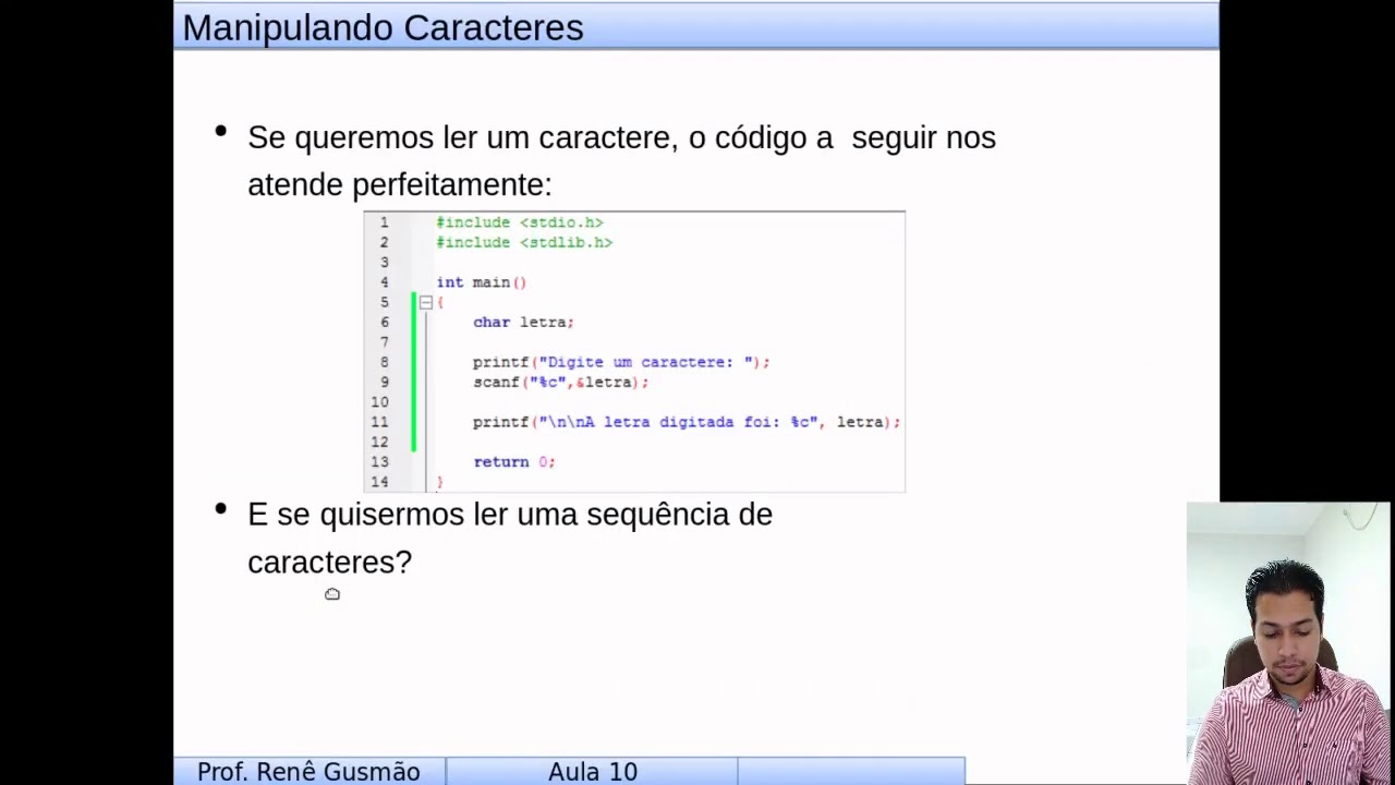 [Programação em C] Aula 10 - Strings