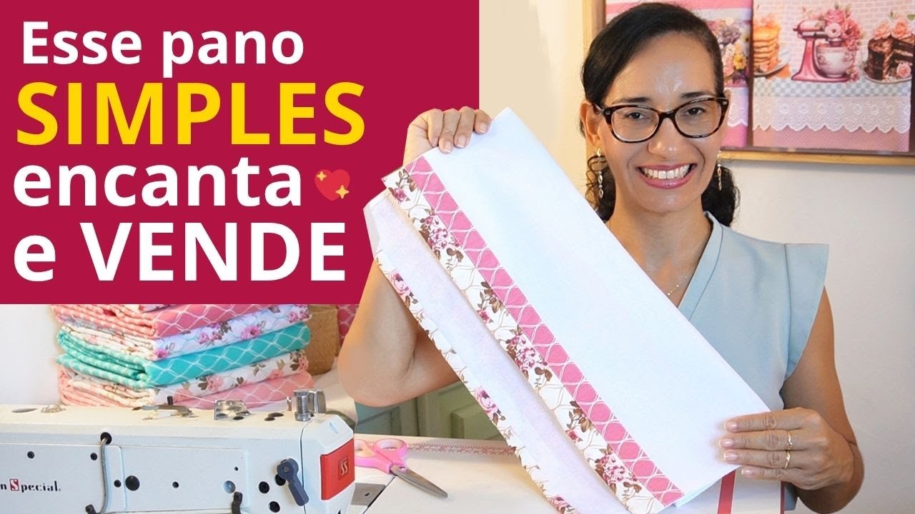 👉 Como Fazer Pano de Prato Simples e Charmoso | Passo a Passo Fácil Para Iniciantes Vender Mais