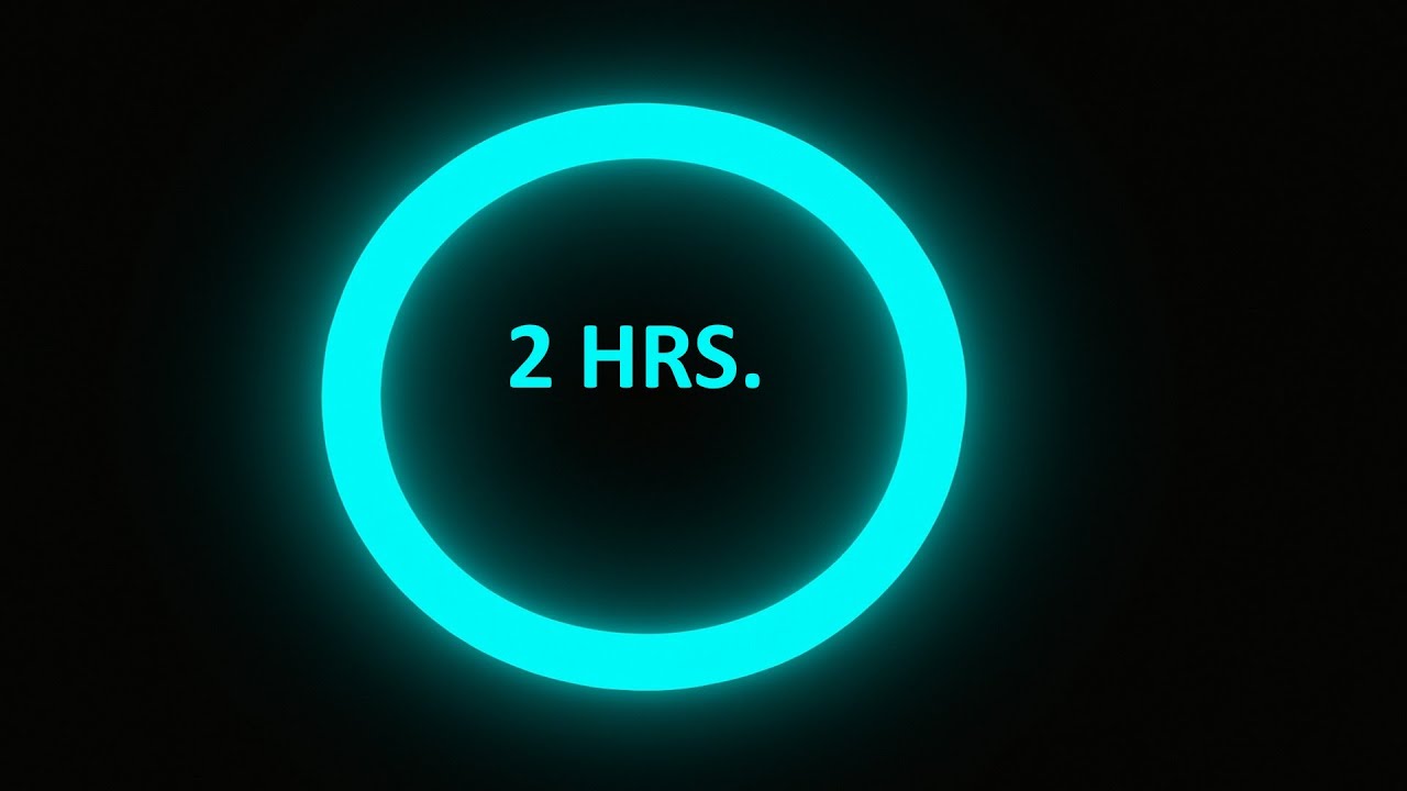 Mint Neon Ring – 2 Hours | LED Loop Screensaver for Fresh Calm & Focus
