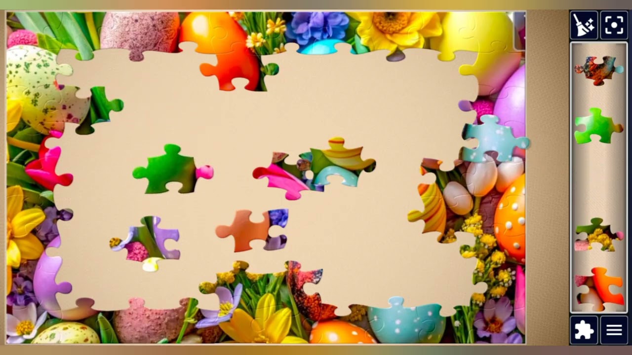 Bright and Colorful Easter Eggs💫💥🌈🥚🎊🎉🧩//@jigsawpuzzlezone 