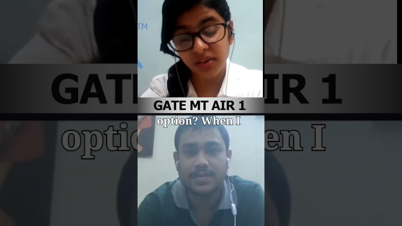 GATE MT Topper On When He Decided to mAttempt GATE  #metallurgicalengineering #iit #mtech #btech